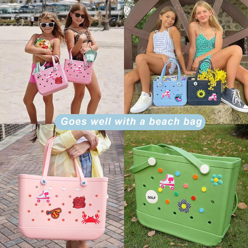 Lckaey Rubber Beach Bag Accessories-PVC Rubber decoration-for EVA Purse Bogg Inserts Y064Figure 38 - Image 4